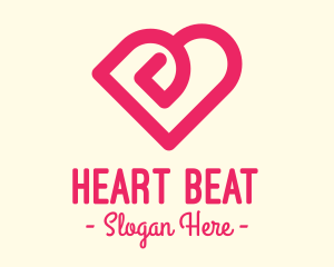 Digital Pink Heart logo design