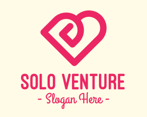 Single - Digital Pink Heart logo design