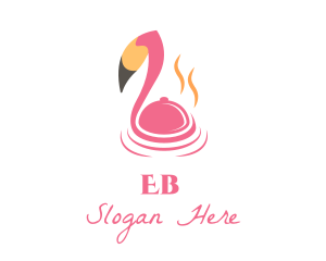 Eat - Fine Dining Flamingo logo design
