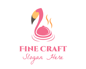 Fine Dining Flamingo  logo design