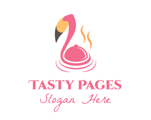 Cook Book - Fine Dining Flamingo logo design