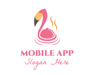 Snack - Fine Dining Flamingo logo design