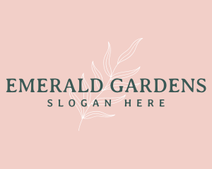 Organic Leaf Wordmark logo design