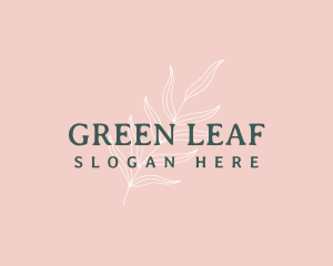 Organic Leaf Wordmark logo design