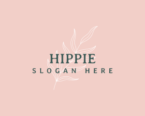 Spa - Organic Leaf Wordmark logo design