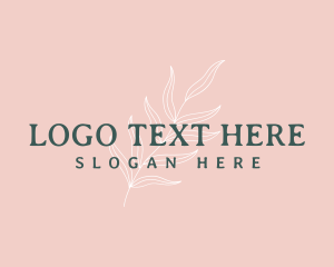 Spa - Organic Leaf Wordmark logo design