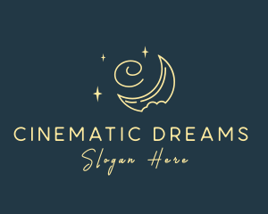 Starry Night Moon logo design