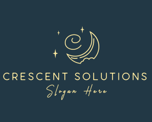 Starry Night Moon logo design