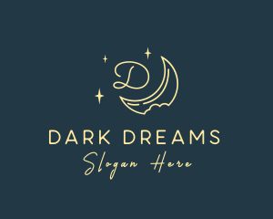 Starry Night Moon logo design