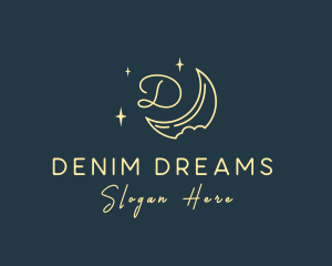 Starry Night Moon logo design