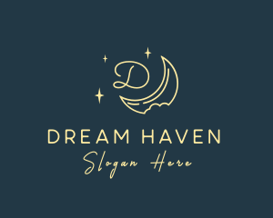 Starry Night Moon logo design