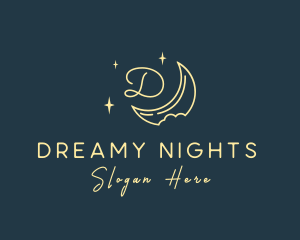 Starry Night Moon logo design