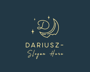 Stars - Starry Night Moon logo design