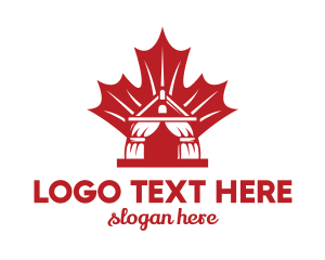 Nationality - Red Canadian Gazeebo logo design