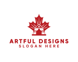 Red Canadian Gazeebo logo design