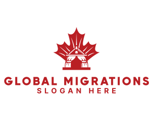 Immigration - Red Canadian Gazeebo logo design