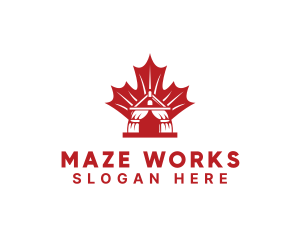 Red Canadian Gazeebo logo design