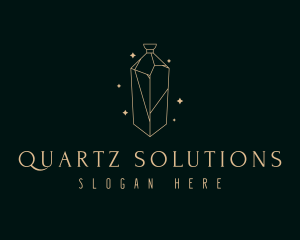 Quartz - Crystal Perfume Bottle logo design