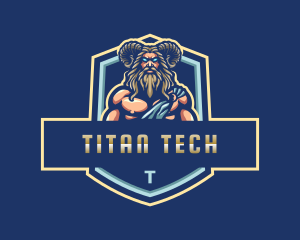 Greek God Titan Gaming logo design