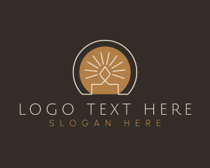 Commemoration - Candle Light Shine logo design