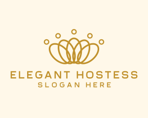 Elegant Ring Crown logo design