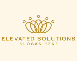 Elegant Ring Crown logo design