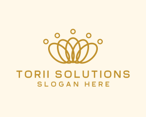 Elegant Ring Crown logo design