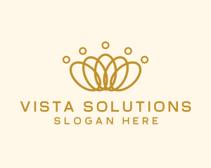 Elegant Ring Crown logo design