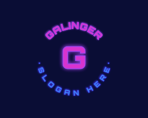 Casino - Neon Cyber Technology logo design