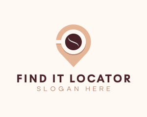 Cafe Location Pin logo design