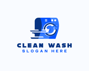 Washing - Laundromat Wash Clean logo design