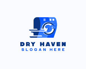 Laundromat Wash Clean logo design