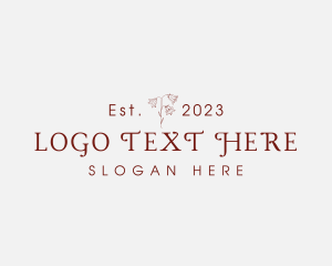 Wordmark - Floral Feminine Stylist Business logo design
