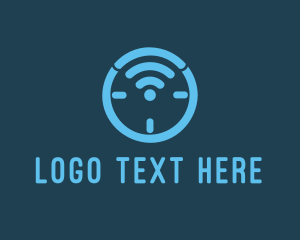Internet - Internet Signal Clock logo design