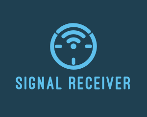 Internet Signal Clock logo design