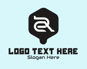 Technology Pipe Letter R logo design