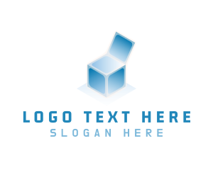 Cyber - Gradient 3D Cube Box logo design