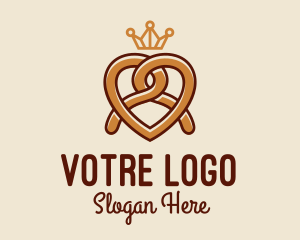 Snack - Delicious Pretzel Crown logo design