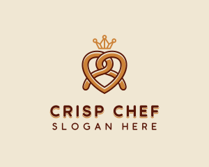 Delicious Pretzel Crown  logo design