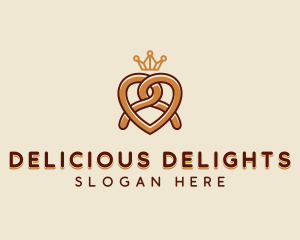 Delicious Pretzel Crown  logo design