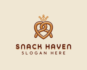 Delicious Pretzel Crown  logo design