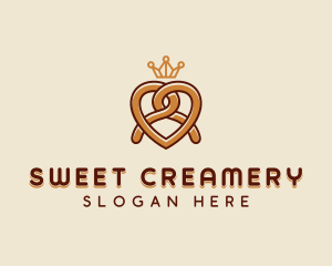 Delicious Pretzel Crown  logo design