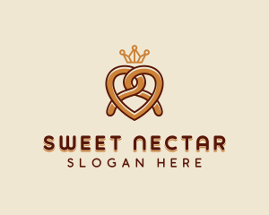 Delicious Pretzel Crown  logo design