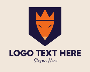 Veterinarian - Crown Fox Shield logo design