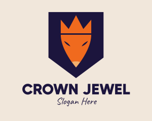 Crown - Crown Fox Shield logo design