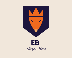 Crown Fox Shield logo design