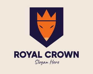 Crown - Crown Fox Shield logo design