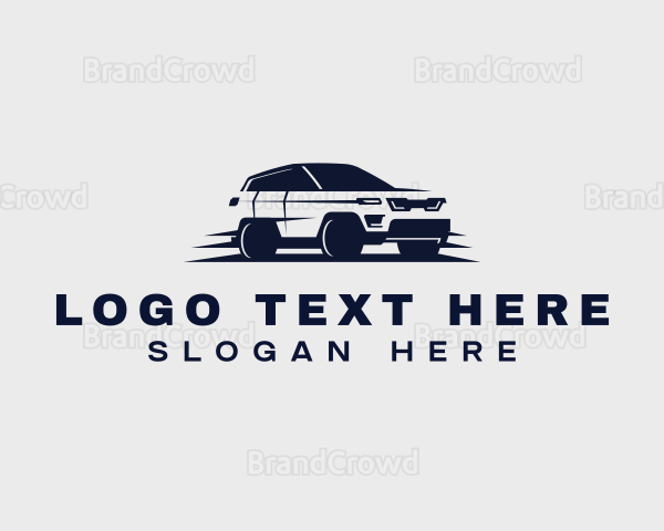 SUV Driving Car Logo