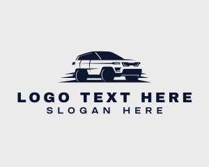 SUV Driving Car Logo