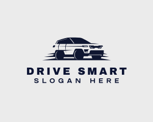 SUV Driving Car logo design